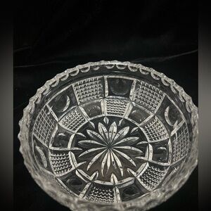 Vintage Crystal Decorative small Bowl 5” across by 2” tall